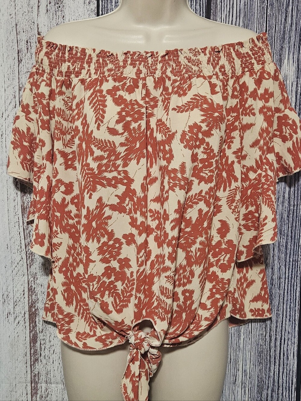 Floral off shoulder top